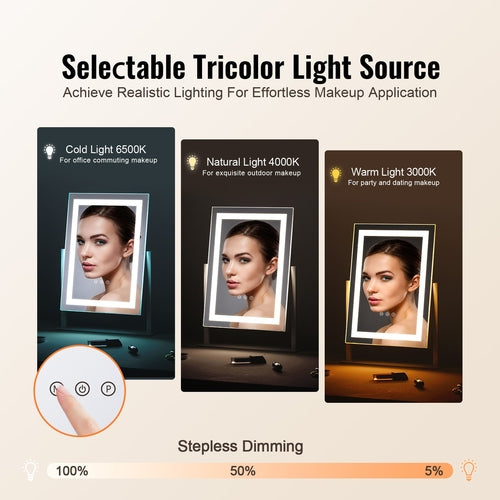 Espejo de Maquillaje Premium con Luces LED | ASV BeautyGlow